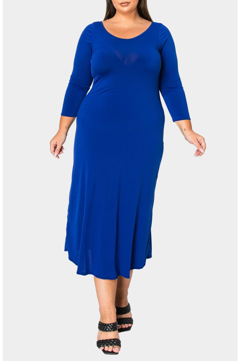 Ashe Long Sleeve Maxi Dress, Alternate, color, ROYAL