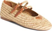 Prada Raffia Mary Jane Flat