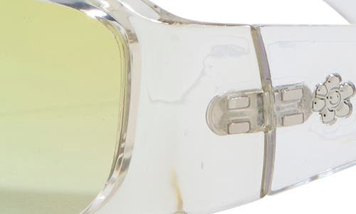 Le Specs Barrier 56mm Oval Sunglasses In White
