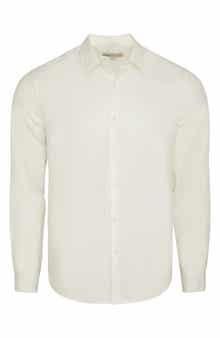 Onia Long Sleeve Linen Blend Button-Up Shirt