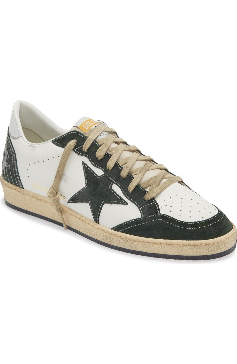 Golden Goose Ball Star Sneaker, Main, color, White/ Green/ Silver