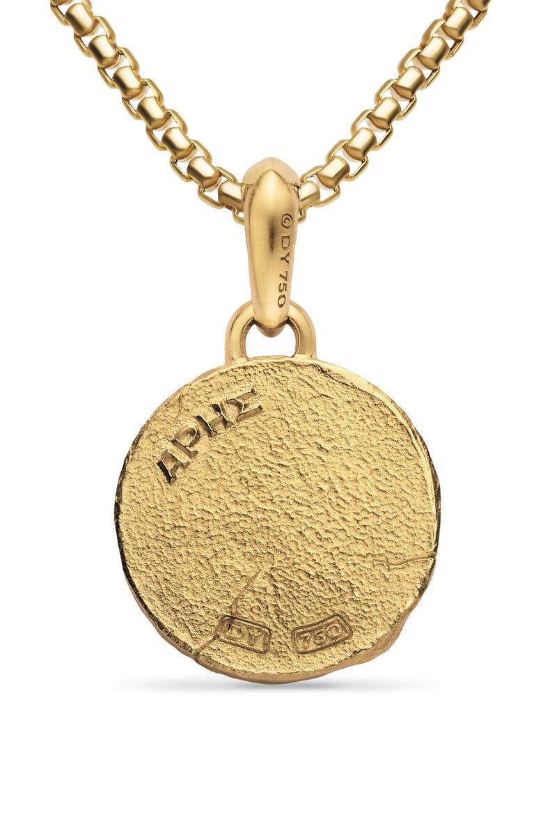David Yurman Ares Amulet Enhancer in Sterling Silver or 14K Gold, 24mm, Alternate, color, Gold