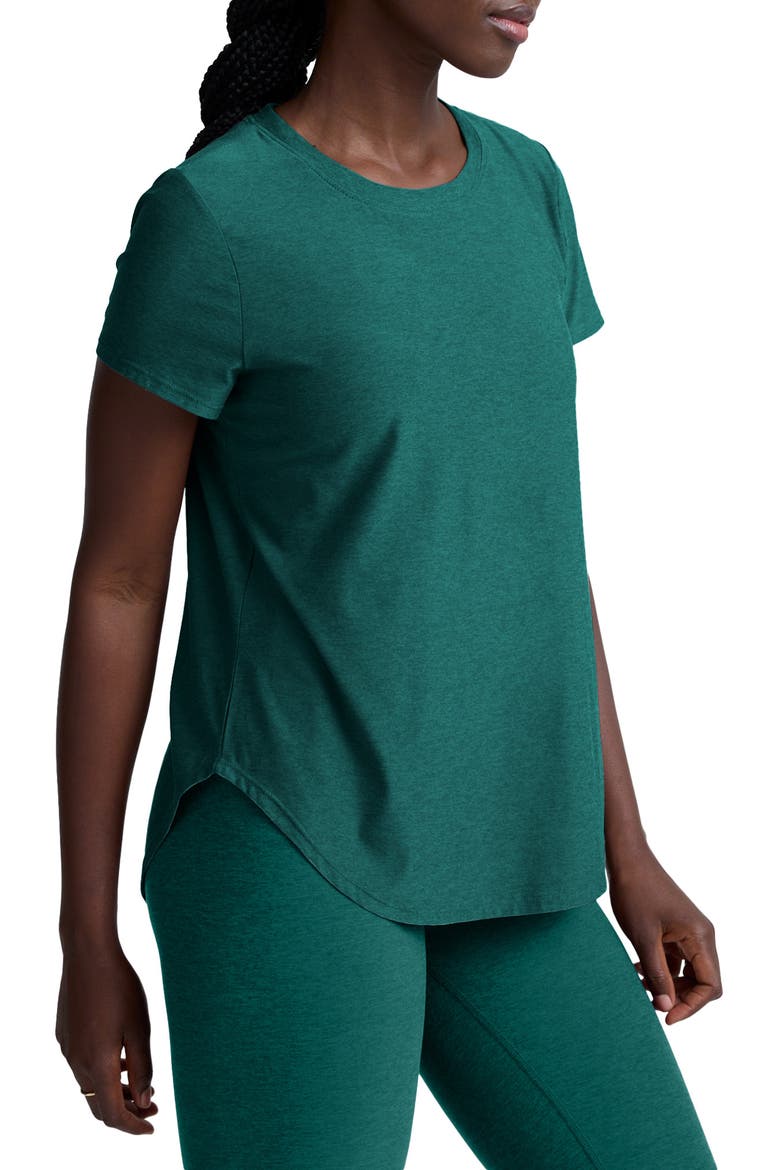 On the Down Low T-Shirt, Alternate, color, TEAL SEA HEATHER