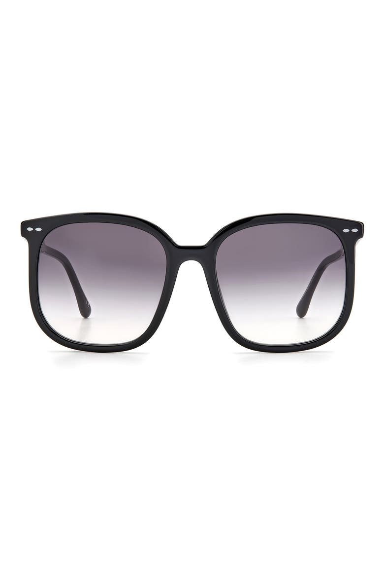 56mm Cat Eye Sunglasses, Main, color, BLACK/ GREY SHADED
