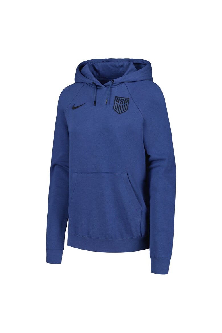 Women's Nike Blue USMNT Essential Raglan Pullover Hoodie, Alternate, color, Blue