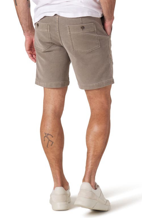 The Normal Brand Comfort Terry Utility Shorts In Taupe