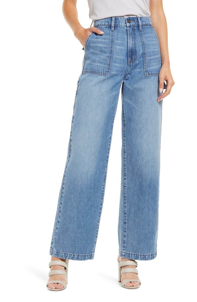 HIDDEN JEANS High Waist Carpenter Jeans, Main, color, 