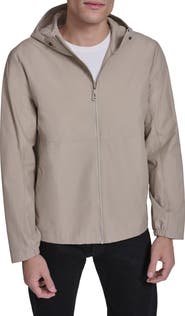 Cole Haan Signature Water Resistant Packable Hooded Cotton Blend Running Jacket