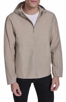 Cole Haan Signature Water Resistant Packable Hooded Cotton Blend Running Jacket