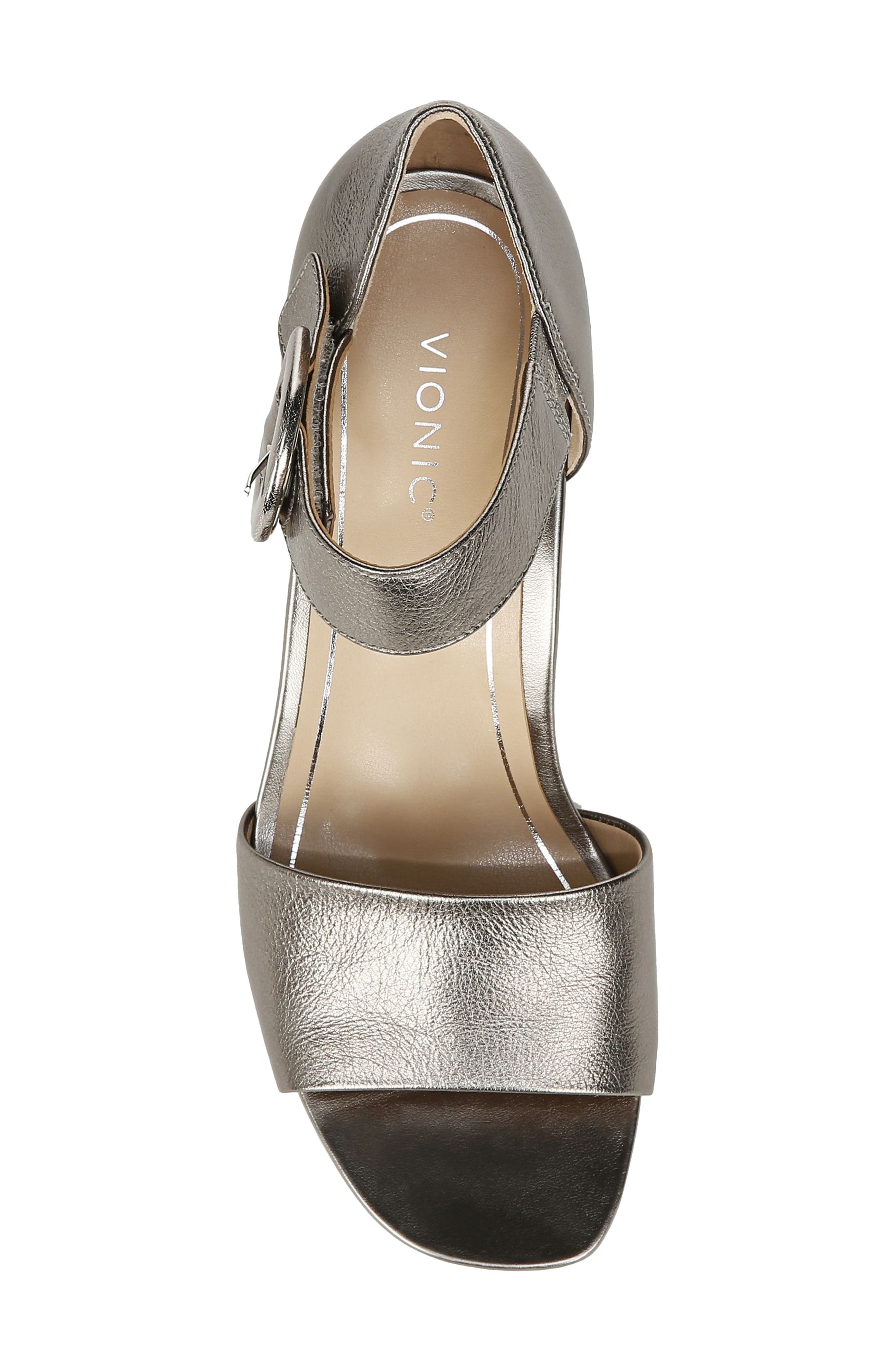 Chardonnay Block Heel Sandal, Alternate, color, PEWTER METALLIC LTHR