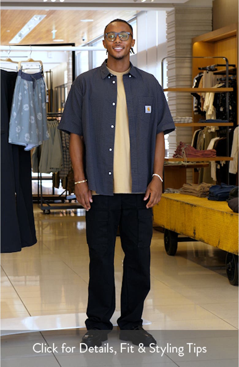 Toland Seersucker Short Sleeve Button-Up Shirt, sales video thumbnail