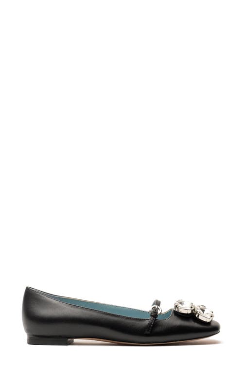 Frances Valentine Josephine Crystal Embellished Flat In Black
