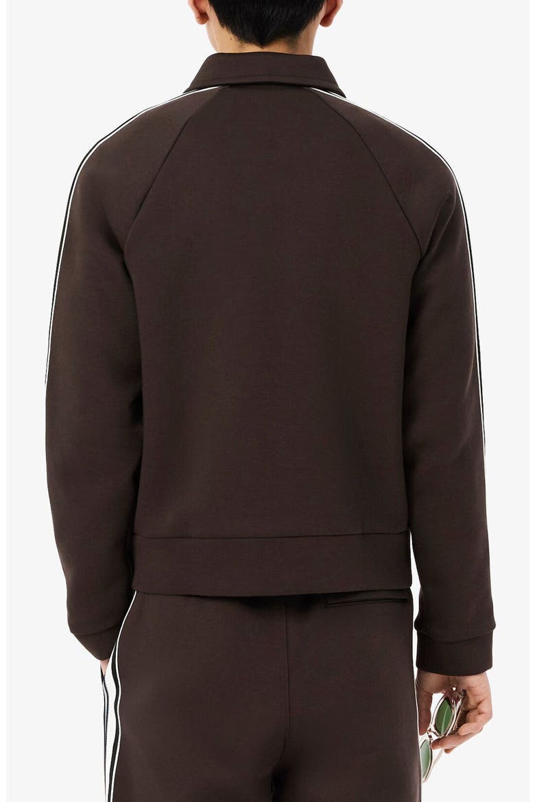 Double Face Cotton Blend Zip Sweatshirt, Alternate, color, BROWN