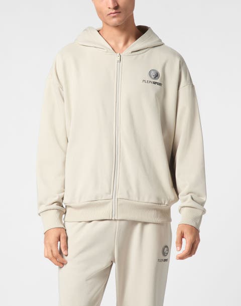 Oversize Zipped Hoodie Sweatshirt Ls Scratch Men