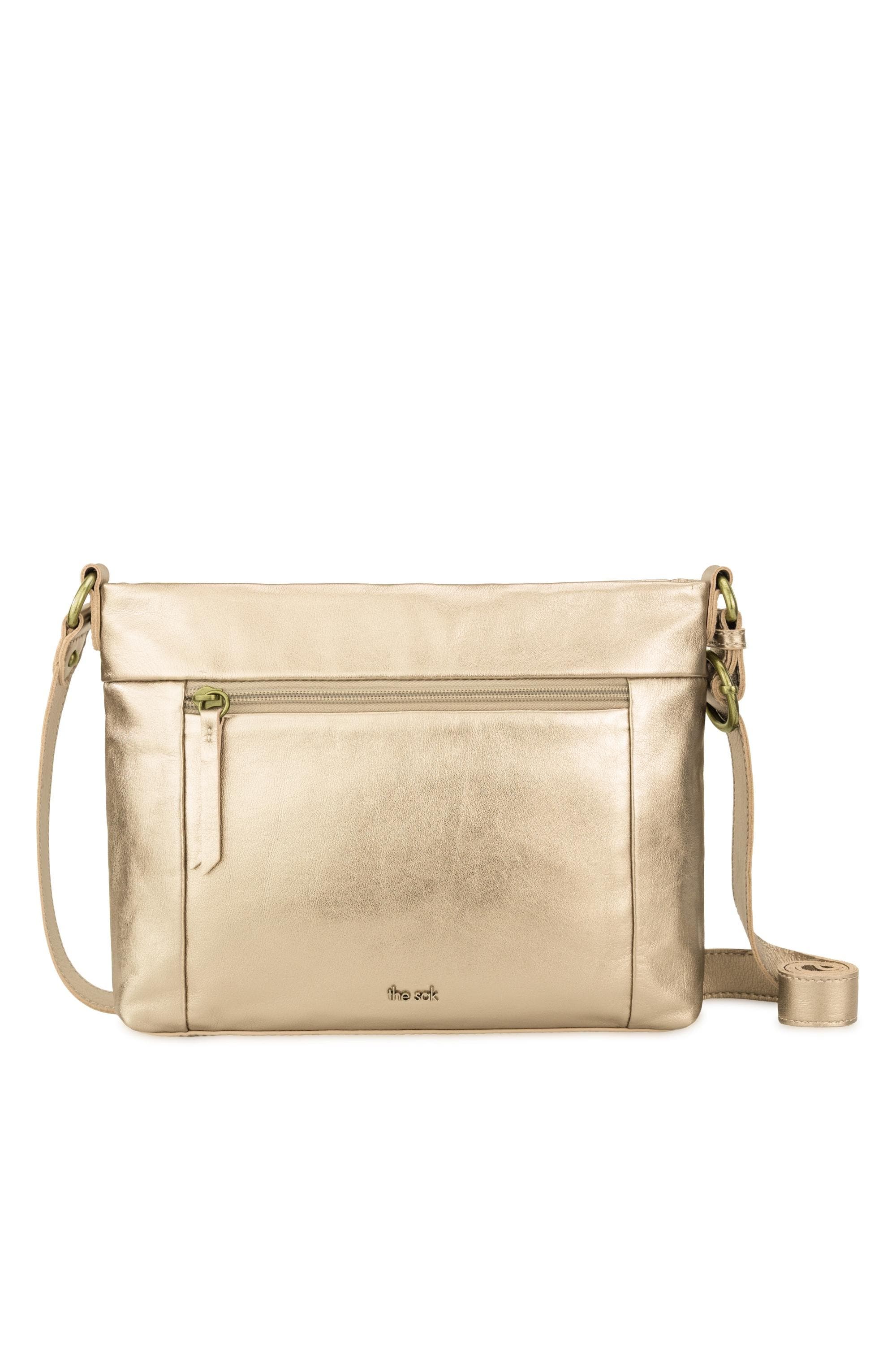Melrose Crossbody Leather Bag, Alternate, color, Light Gold