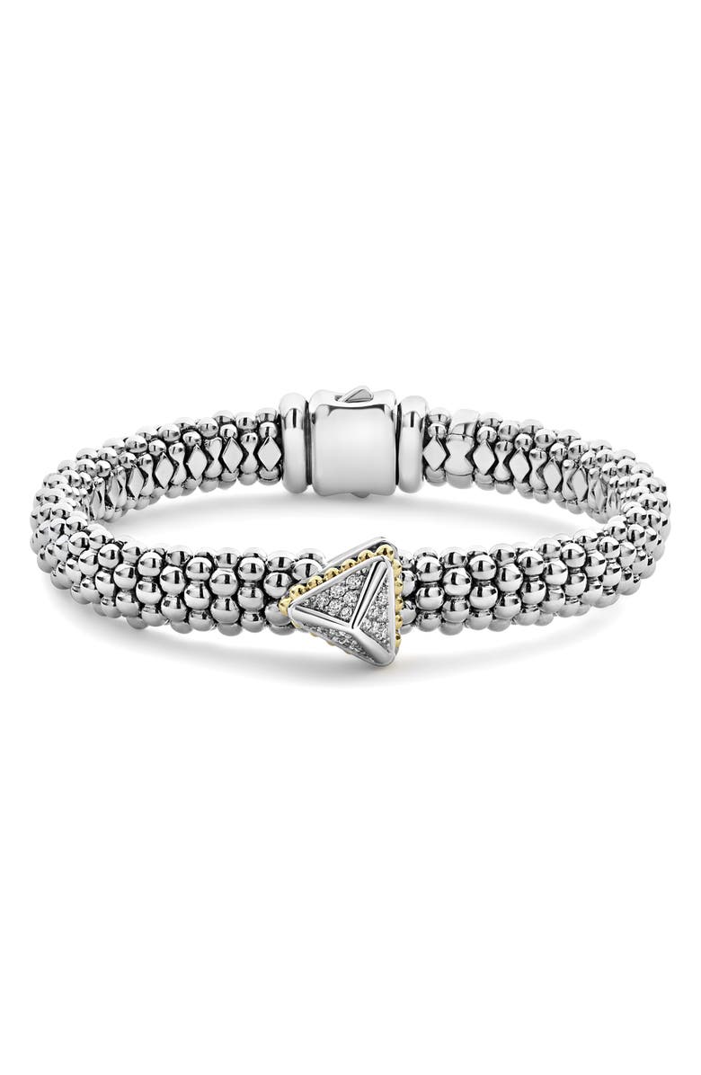 LAGOS Diamond Pyramid Bracelet, Main, color, 