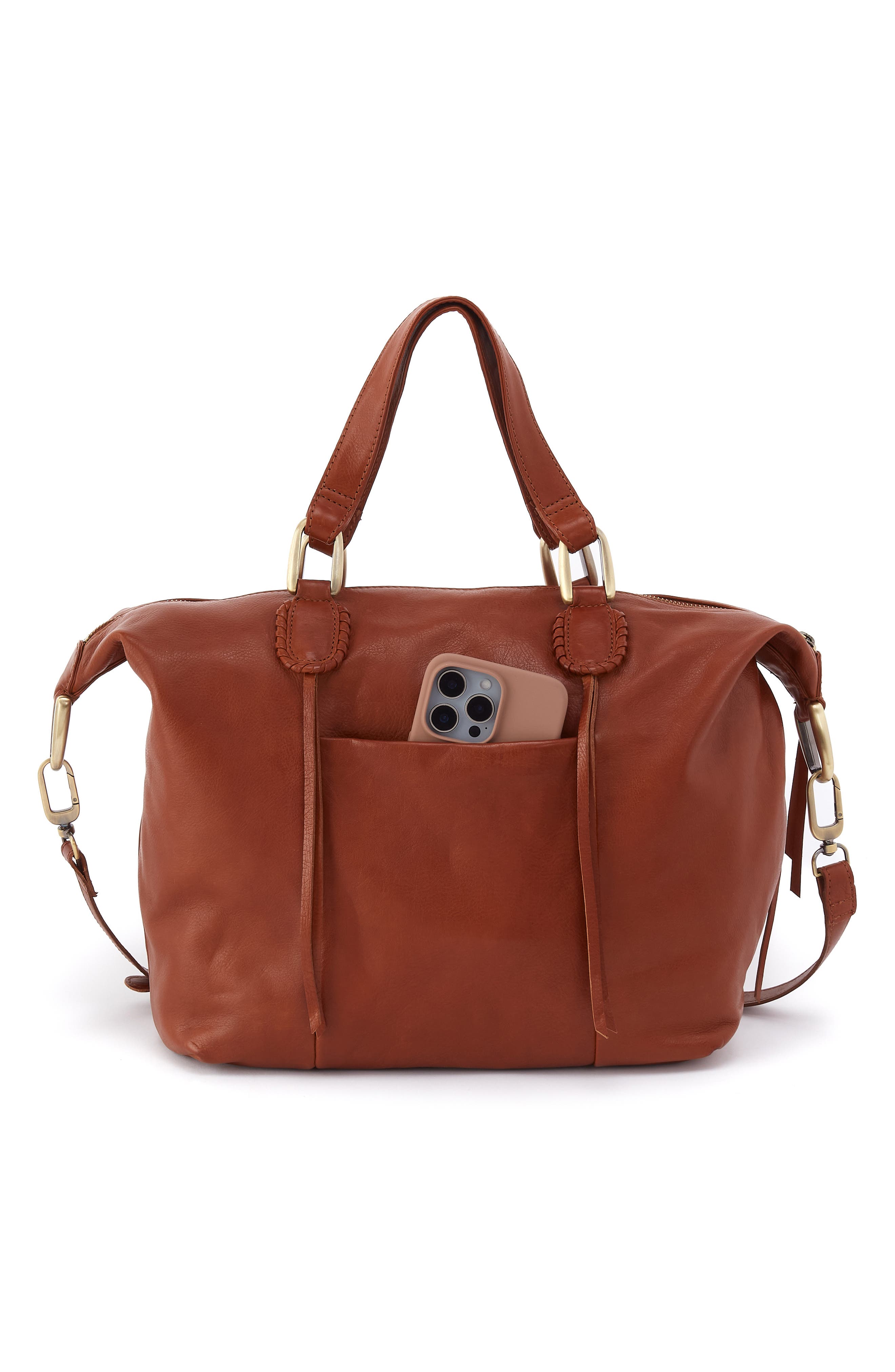 Harley Leather Satchel, Alternate, color, KINDLING BROWN
