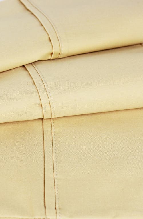 Melange Home Pleat Detail 400 Thread Count Sheet Set With Bonus Pillowcases In Yellow
