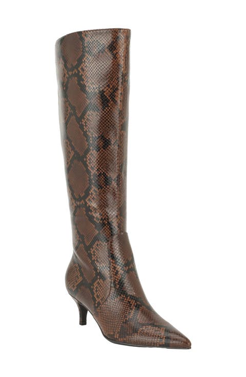 Derisa Knee High Faux Leather Boot
