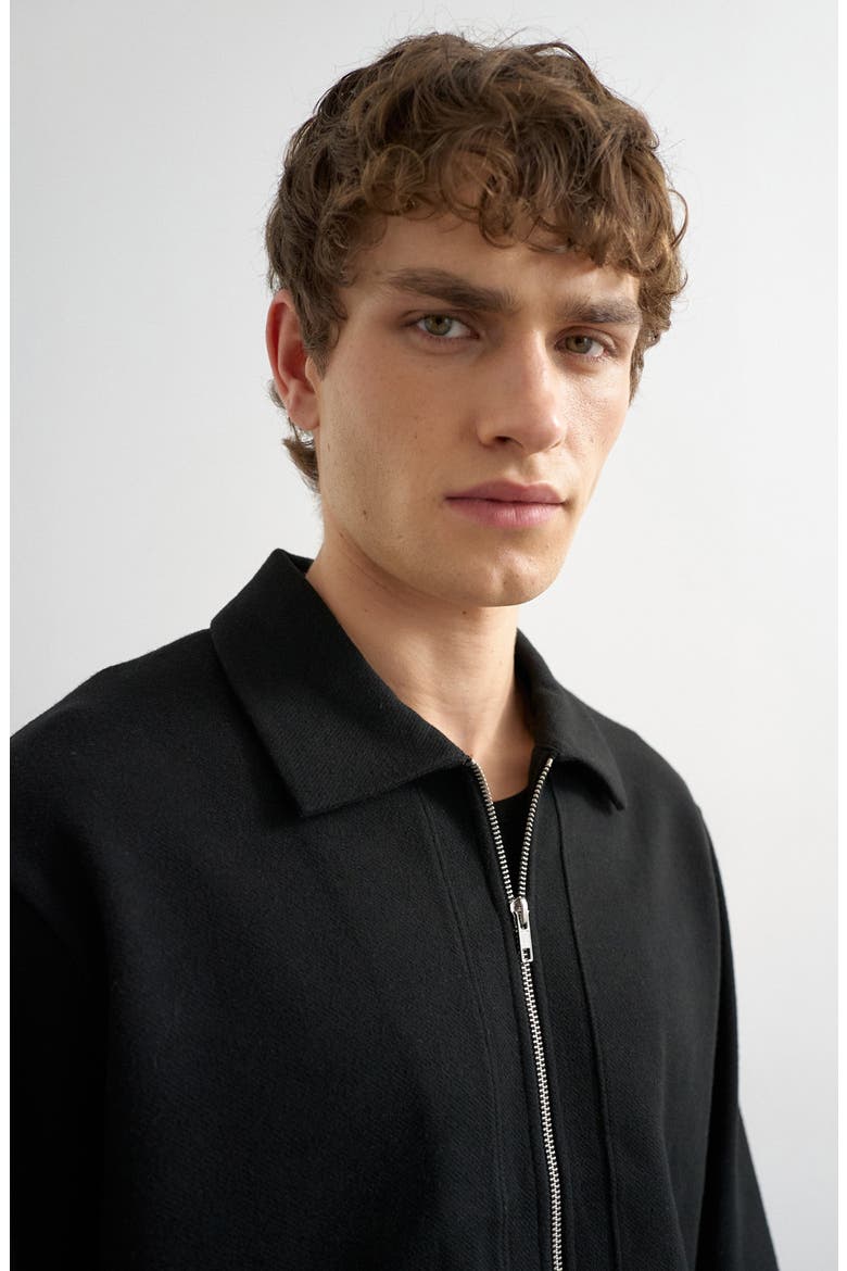 Premium Boxy Fit Jacket, Alternate, color, BLACK