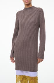 STAUD Willow Long Sleeve Wool Blend Sweater Dress