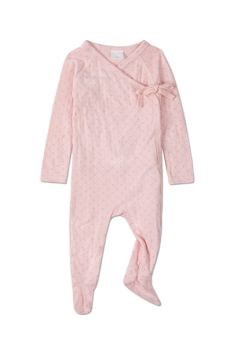 3 Piece Baby Pointelle Rayon Blend Footie Set, Alternate, color, Pink