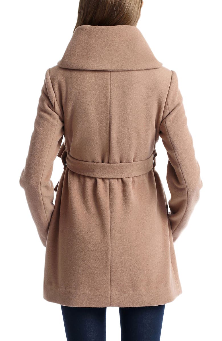 Kimi & Kai Mia Maternity Wool Coat, Alternate, color, Camel