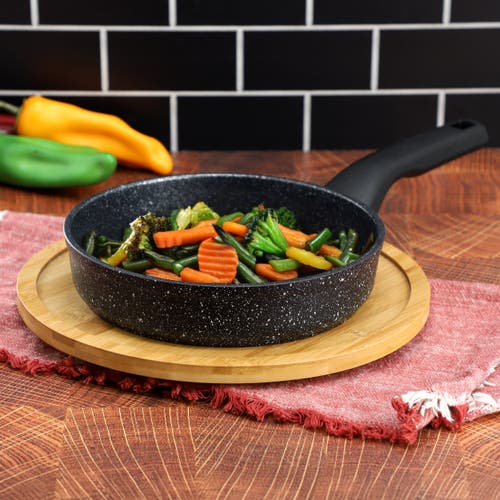 Korkmaz Ornella Nonstick 8 Inch Aluminum Frying Pan In Black