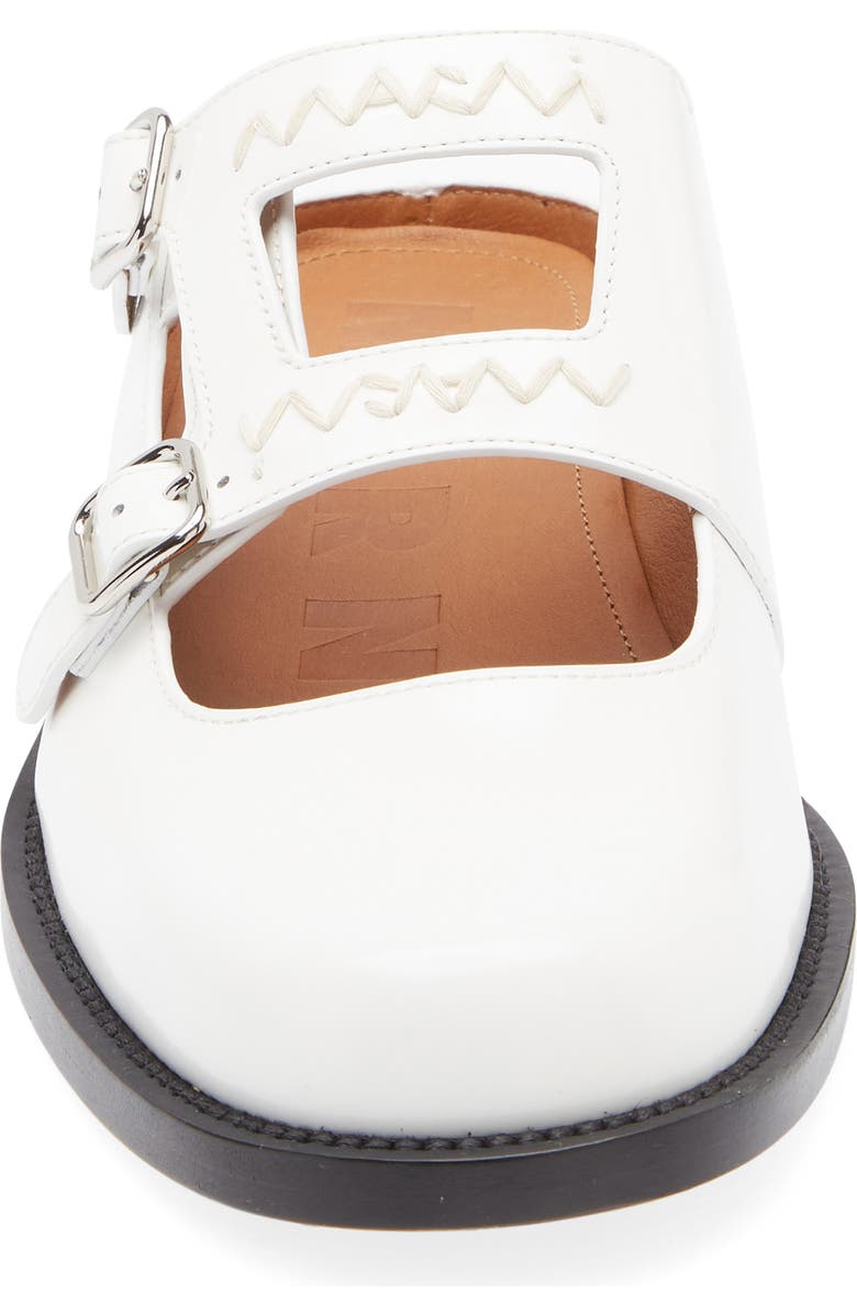 Marni Logo Embroidered Sabot Mule, Alternate, color,