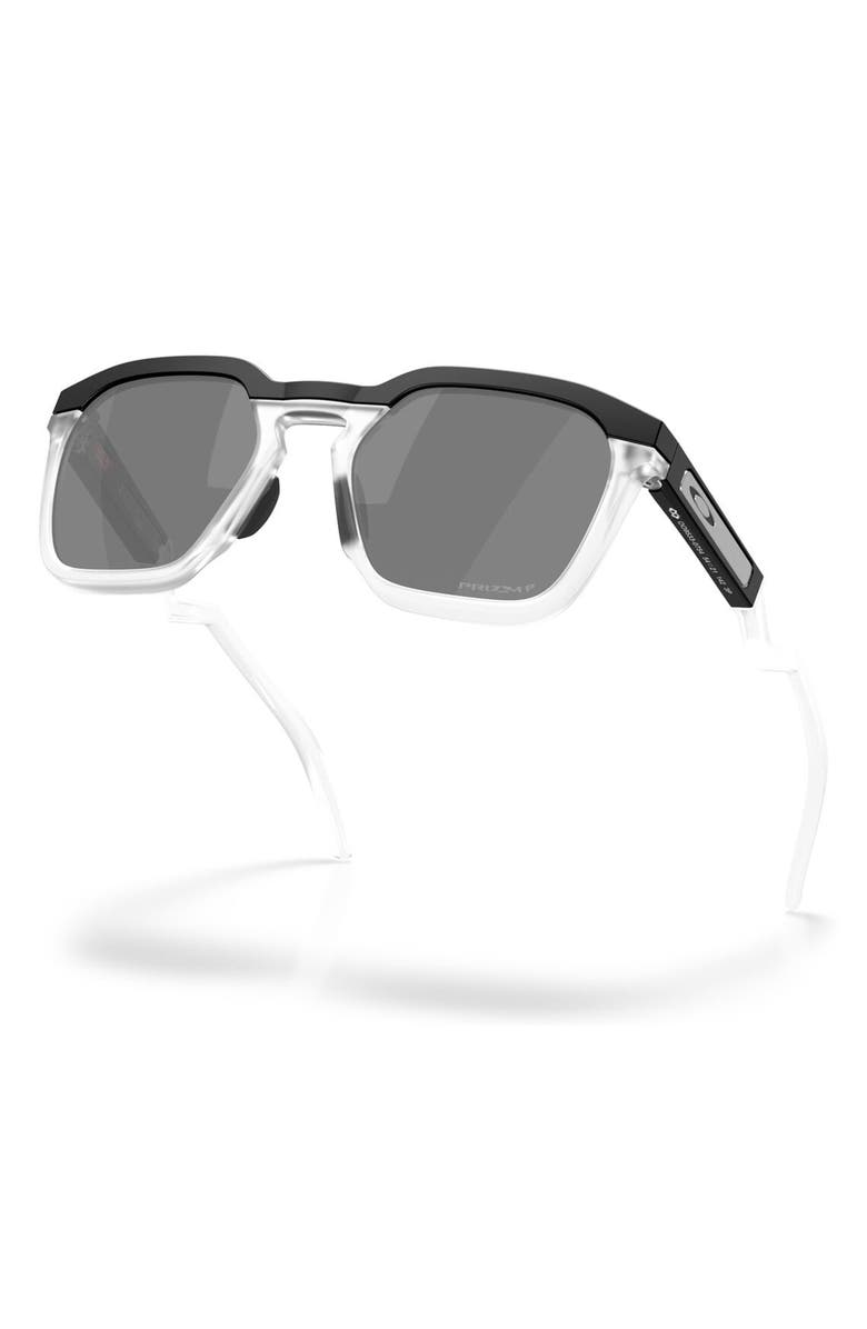 Oakley HSTN SQ 54mm Prizm<sup>™</sup> Polarized Square Sunglasses, Alternate, color, Matte Black / Prizm Black