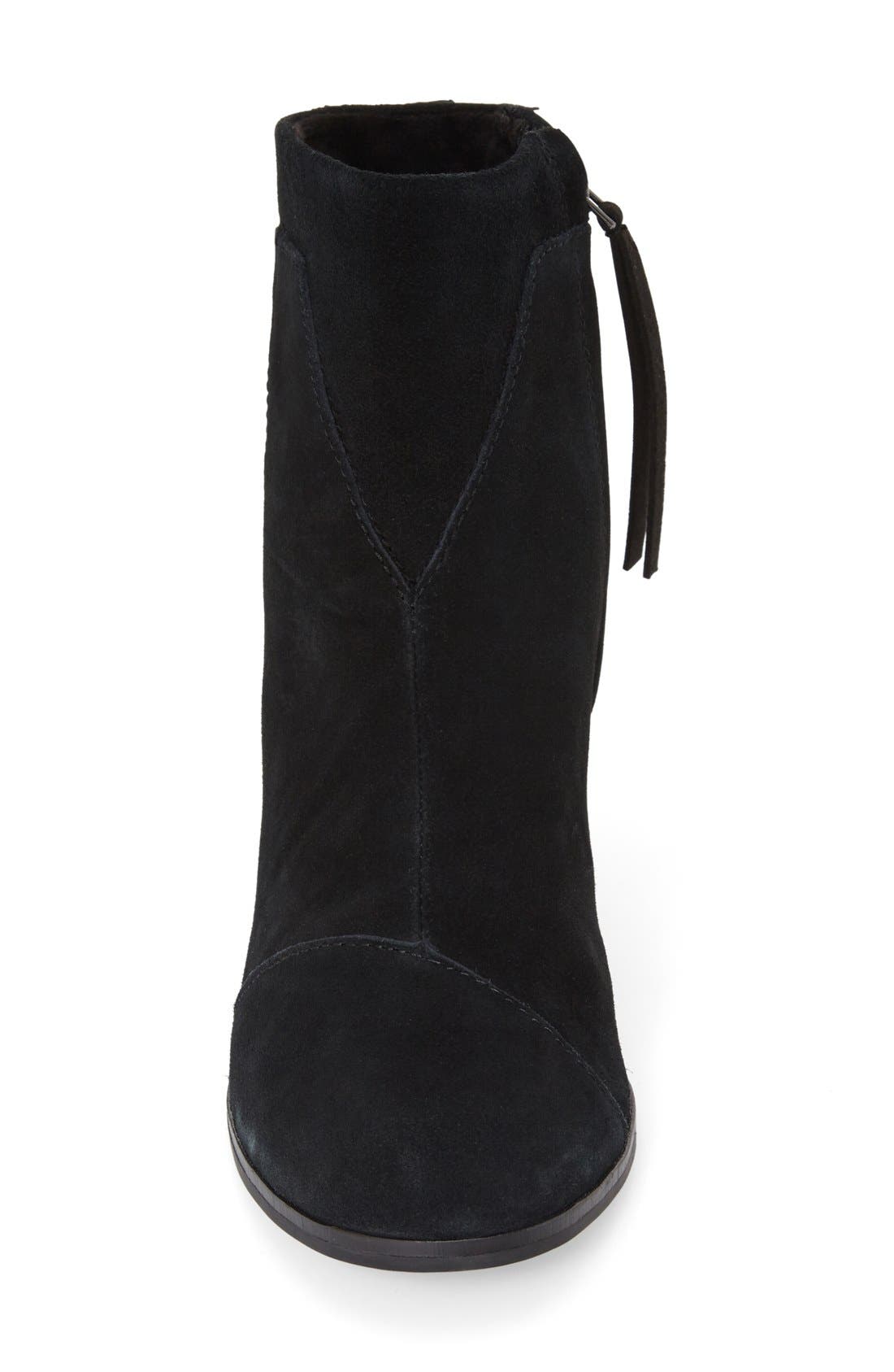Lunata Suede Bootie, Alternate, color, BLACK