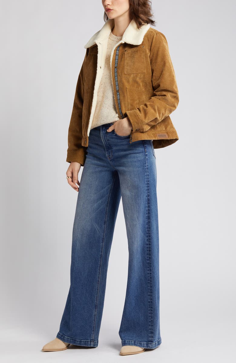 Pendleton Wind River Corduroy Trucker Jacket with Removable High Pile Fleece Collar, Main, color, 