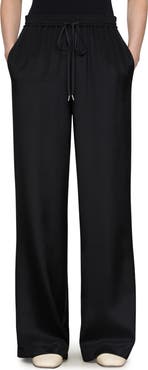 Lafayette 148 New York Penn Stretch Silk Wide Leg Pants