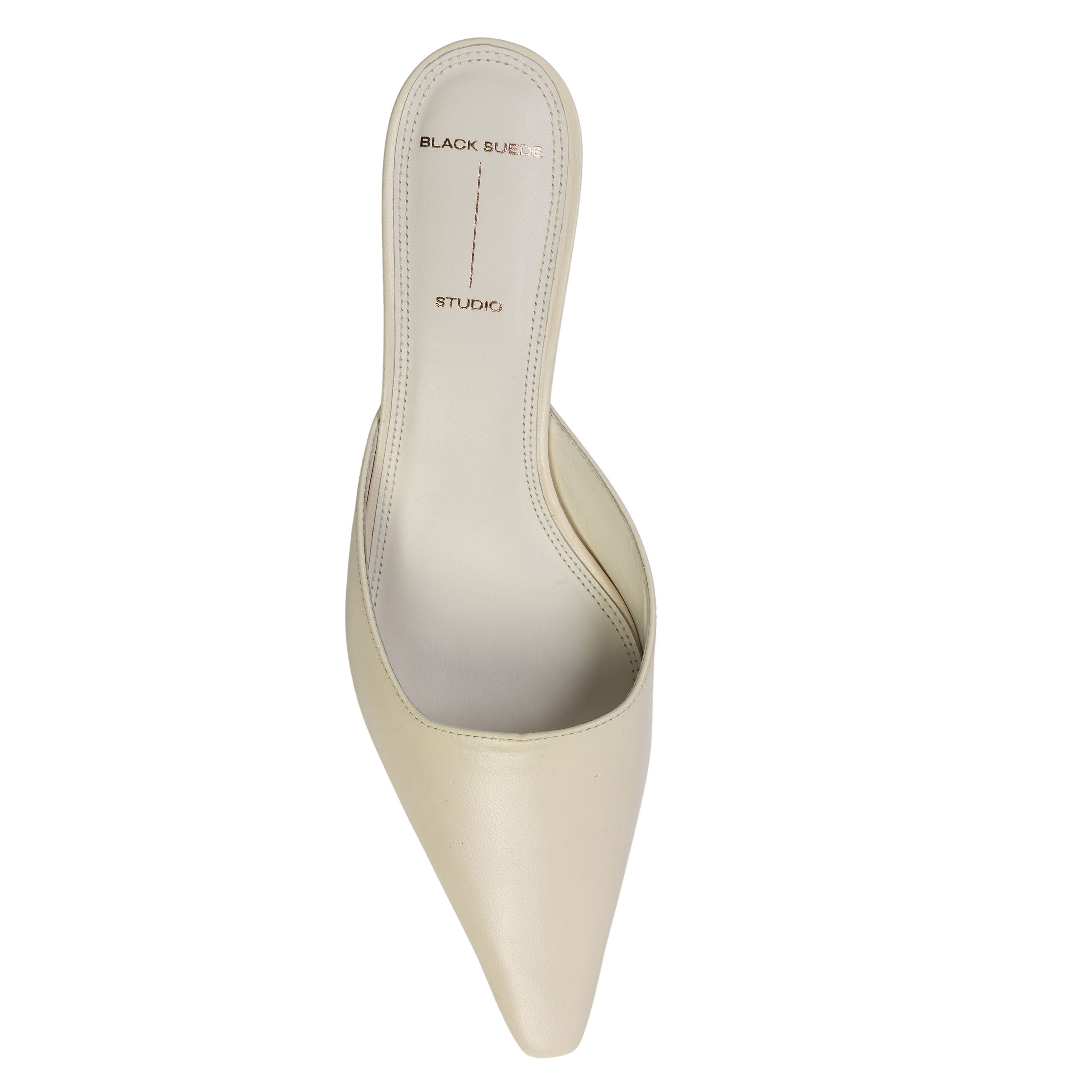 BLACK SUEDE STUDIO Riley 50 Leather Mule, Alternate, color, Coconut Leather