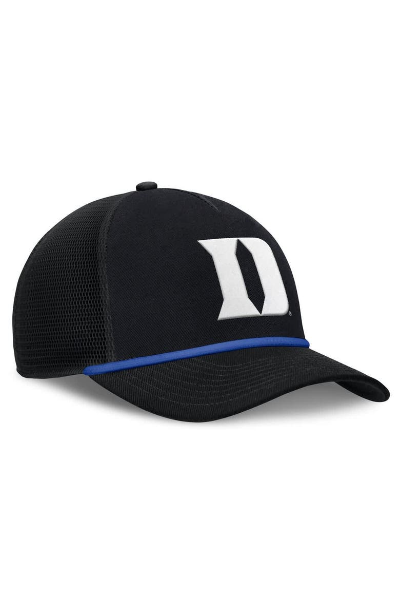 Nike Men's Nike Black Duke Blue Devils Rise Primetime Trucker Adjustable Hat, Alternate, color, Black
