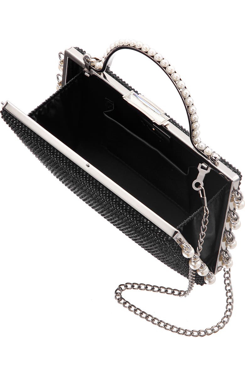 Nina Faux Pearl Dangle Minaudiere, Alternate, color,