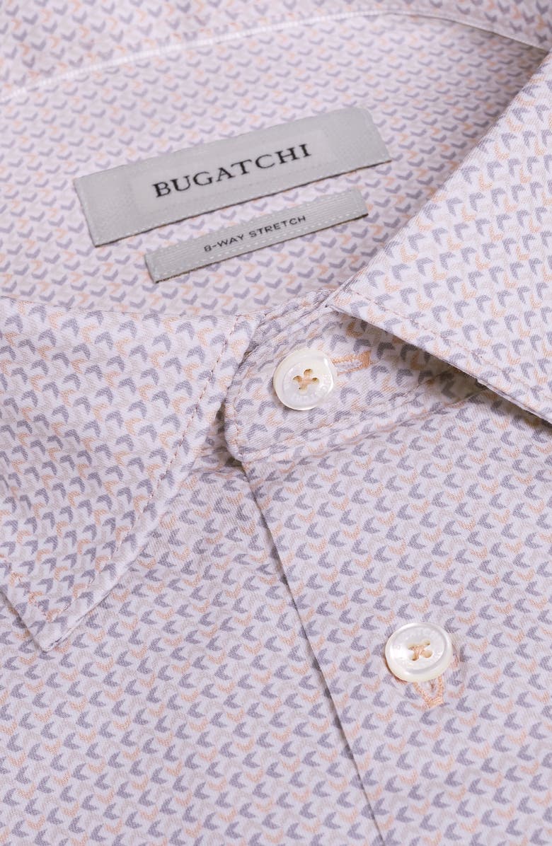 Bugatchi James OoohCotton<sup>®</sup> Geo Print Button-Up Shirt, Alternate, color, Cinnamon