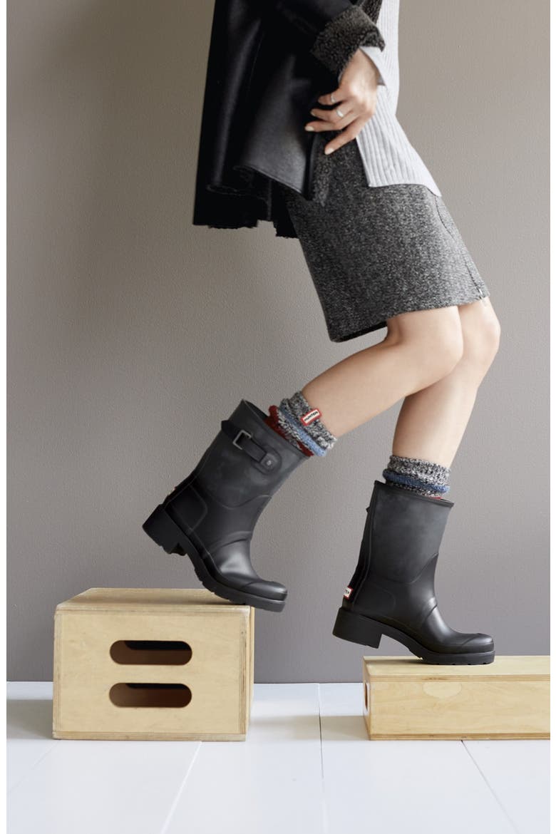 Knit Knee Socks, Alternate, color, GREY/ RED
