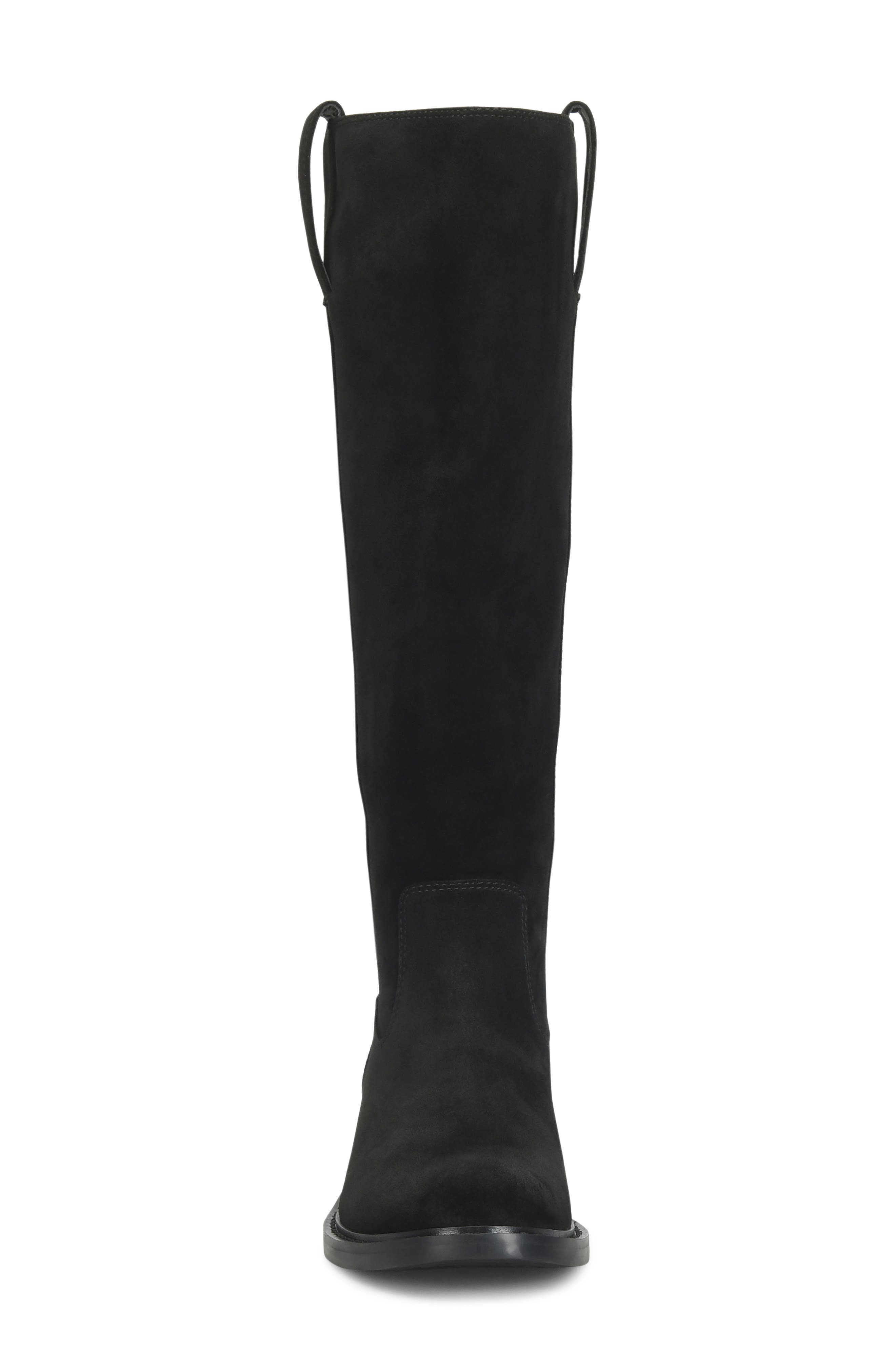 Samantha III Leather Knee High Boot, Alternate, color, BLACK NUBUCK