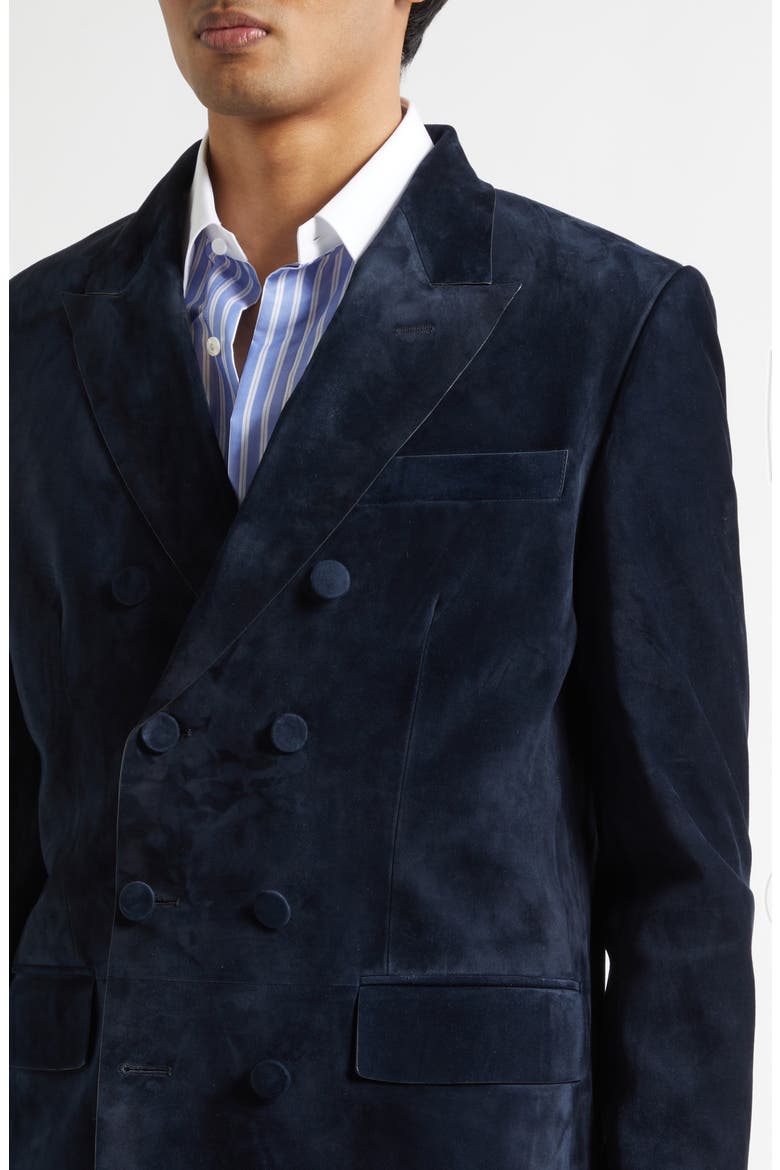 Cashmere Suede Peacoat, Alternate, color, NAVY