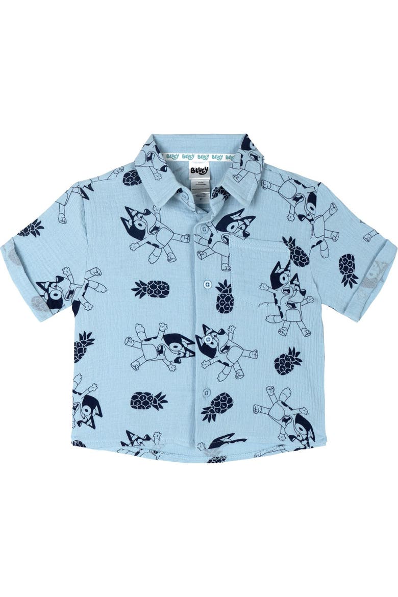 Hawaiian Shirt, Tee and Shorts Set, Alternate, color, Bluey Blue White