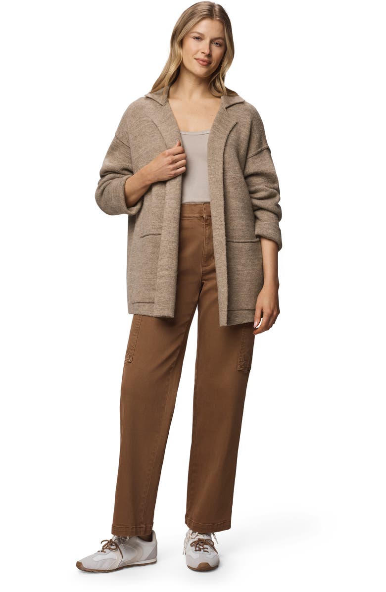 Splendid Faith Notch Lapel Cardigan, Alternate, color, Light Cedar Heather