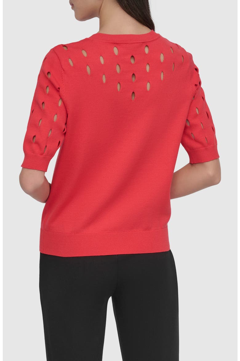 Cutout Detail Sweater, Alternate, color, WATERMELON
