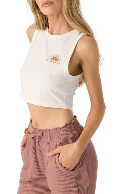 O'neill Sunny Palms Graphic Tank In Winter White