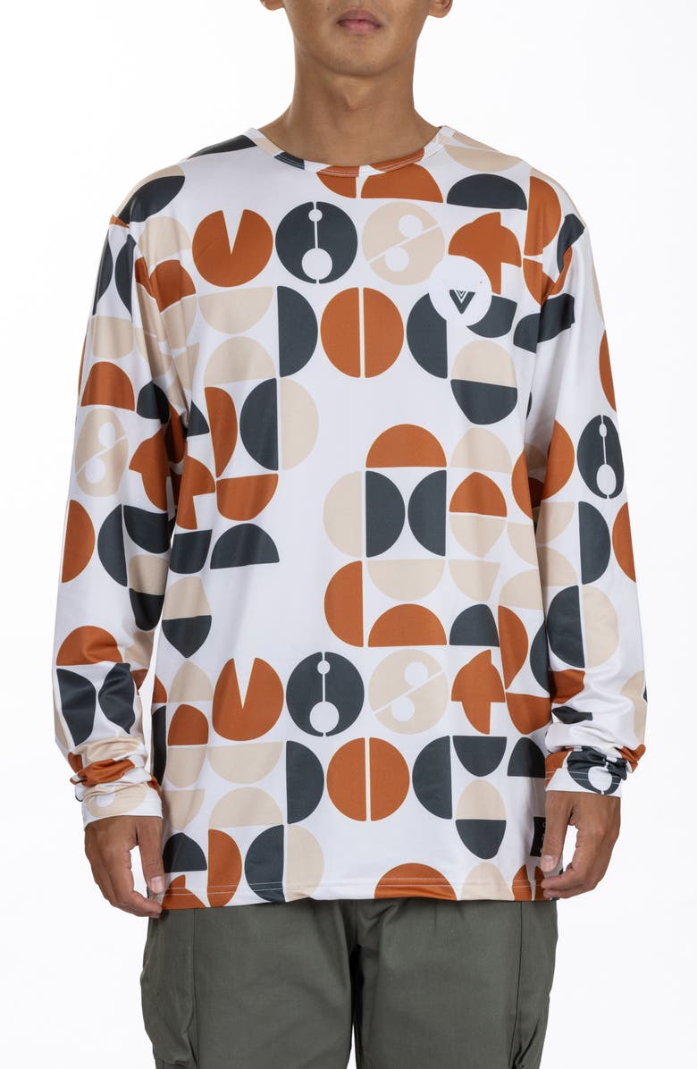 VAST Aqua Terra Vast Copy Camo Long Sleeve Performance Graphic T-Shirt, Main, color, 