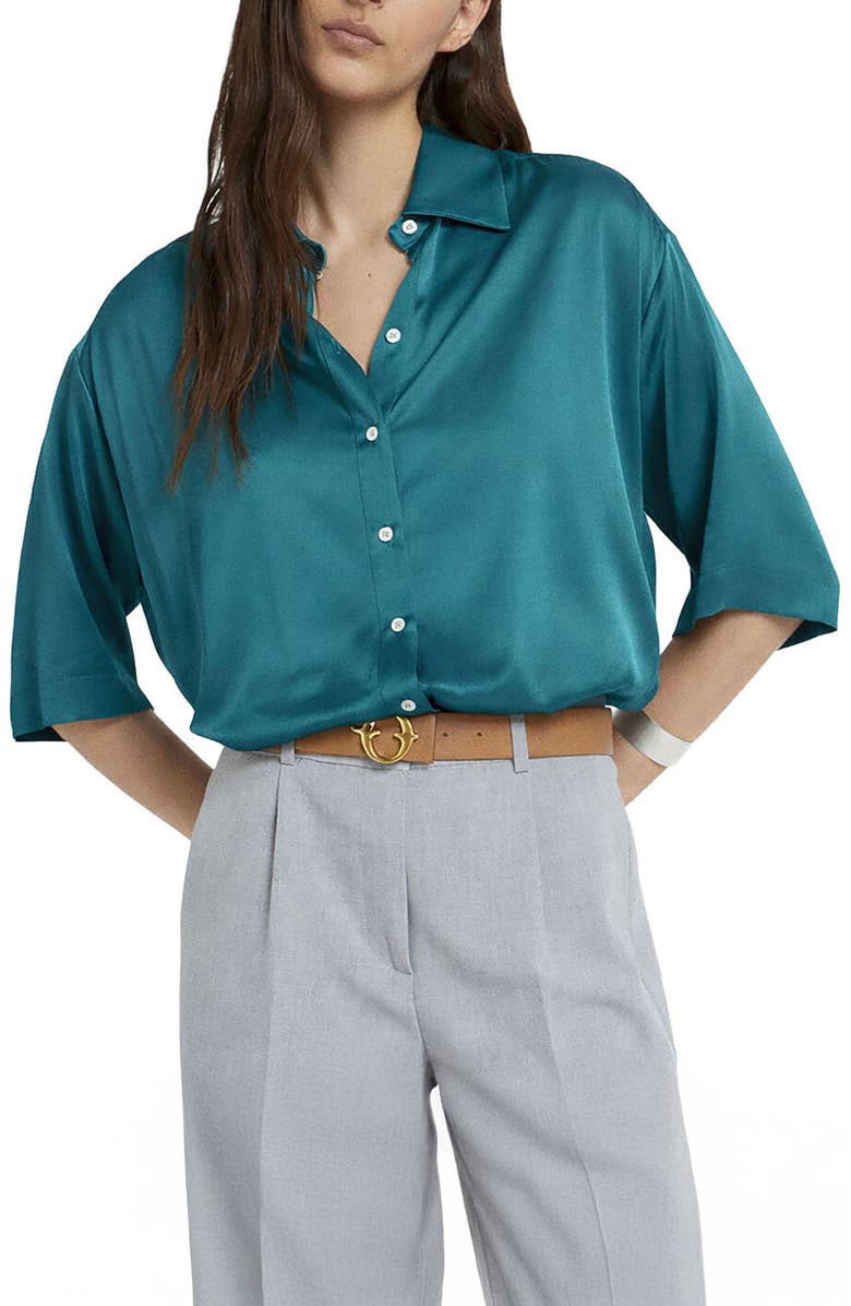 ottod'Ame Viscose Shirt, Main, color, Blue