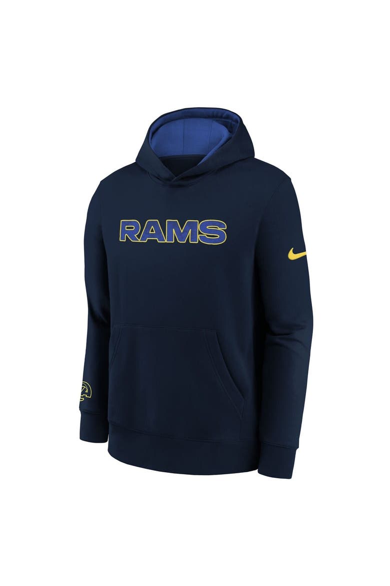 Youth Nike Midnight Blue Los Angeles Rams 2025 Rivalries Collection Club Hoodie, Alternate, color, Dark Blue