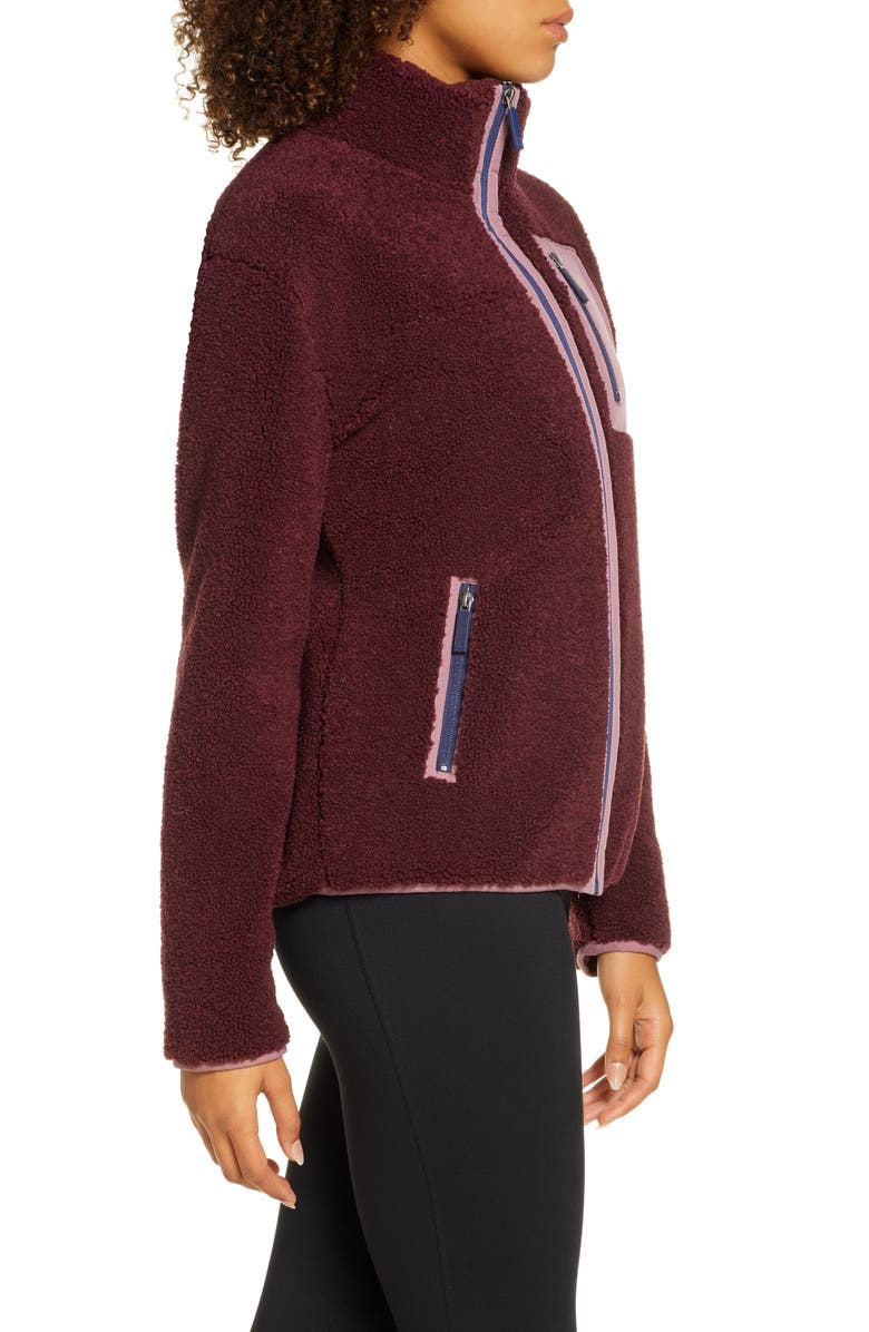 Soul by SoulCycle High Pile Fleece Jacket, Alternate, color, 