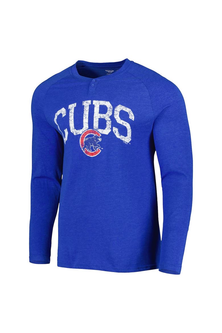 Men's Concepts Sport Royal Chicago Cubs Inertia Raglan Long Sleeve Henley T-Shirt, Alternate, color, Royal