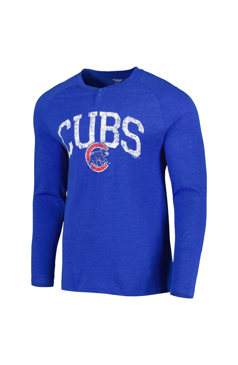CONCEPTS SPORT Men's Concepts Sport Royal Chicago Cubs Inertia Raglan Long Sleeve Henley T-Shirt, Alternate, color,